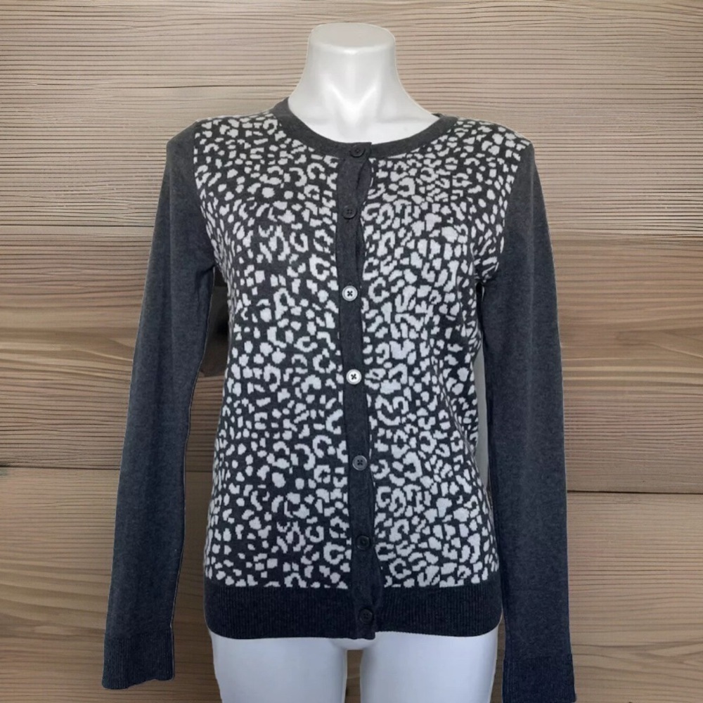 Office buttons Cardigan Sweater dark gray MEDIUM - Picture 1 of 15